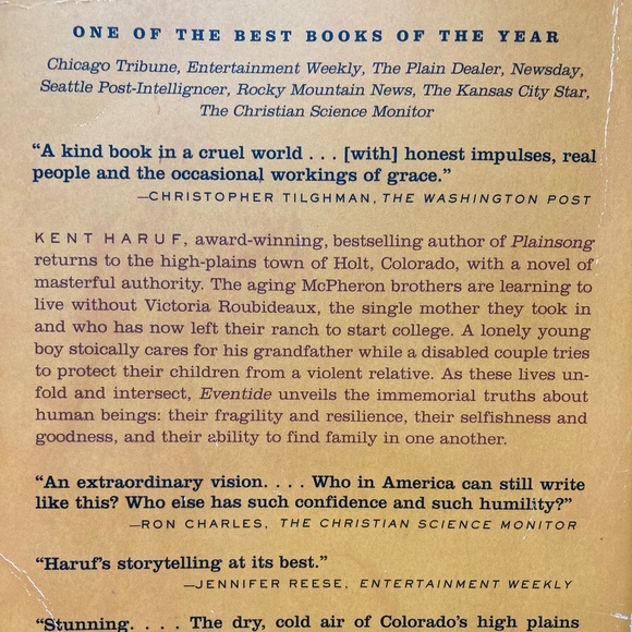3 For $10 ๐ Eventide by Kent Haruf Book 2 of 3 in series | Paperback Fiction - Picture 3 of 4